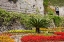 Picture of ITALY-CAMPANIA-RAVELLO FLOWER GARDEN OF VILLA RUFOLO OVER LOOKING THE AMALFI COAST