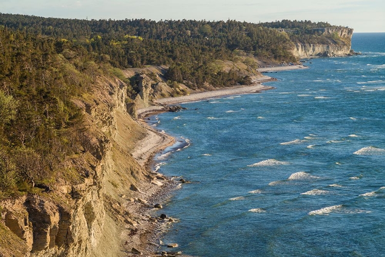 Picture of SWEDEN-GOTLAND ISLAND-HOGKLINT-HIGH ANGLE VIEW OF WESTERN CLIFFS