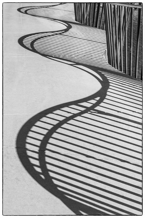 Picture of SWEDEN-SCANIA-MALMO-RORSJOKANALEN CANAL BRIDGE-SHADOW PATTERN