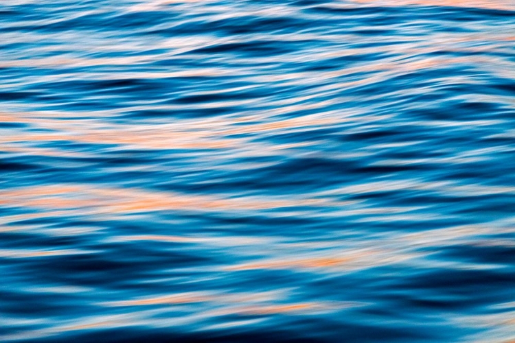 Picture of OCEAN WAVES AT SUNSET-GREENLAND