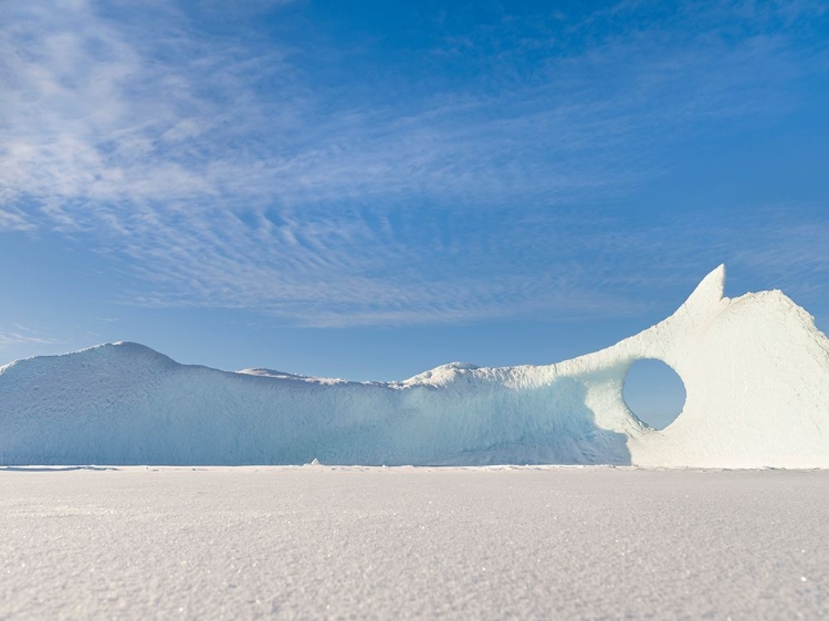 Picture of ICEBERG FROZEN INTO THE SEA ICE OF THE UUMMANNAQ FJORD SYSTEM DURING WINTER-GREENLAND-DANISH TERRIT