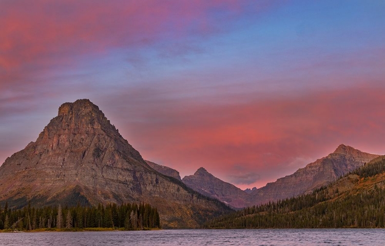 Picture of SUNRISE ON TWO MEDICINE LAKE IN GLACIER NATIONAL PARK-MONTANA-USA