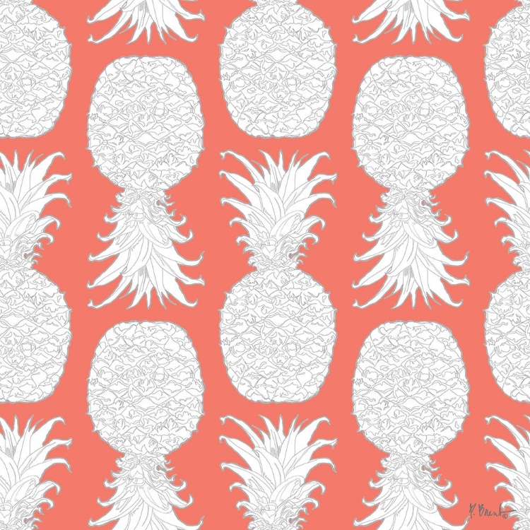 Picture of WHITE PINEAPPLE REPEAT II - CORAL