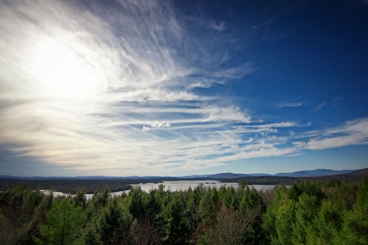 Picture of CLOUDS TREES LAKE