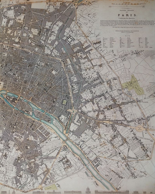 Picture of PARIS MAP ANTIQUE