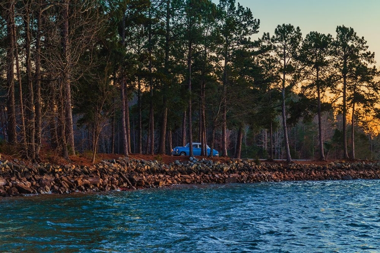 Picture of UNTITLED BLUE CAR SUNSET PHOTO