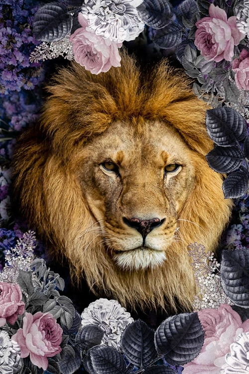 Picture of LION DEEP FLORAL