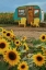 Picture of VINTAGE CAMPER AND SUNFLOWERS 1