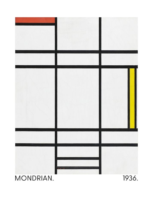 Picture of COMPOSITION IN WHITE - RED - AND YELLOW 1936