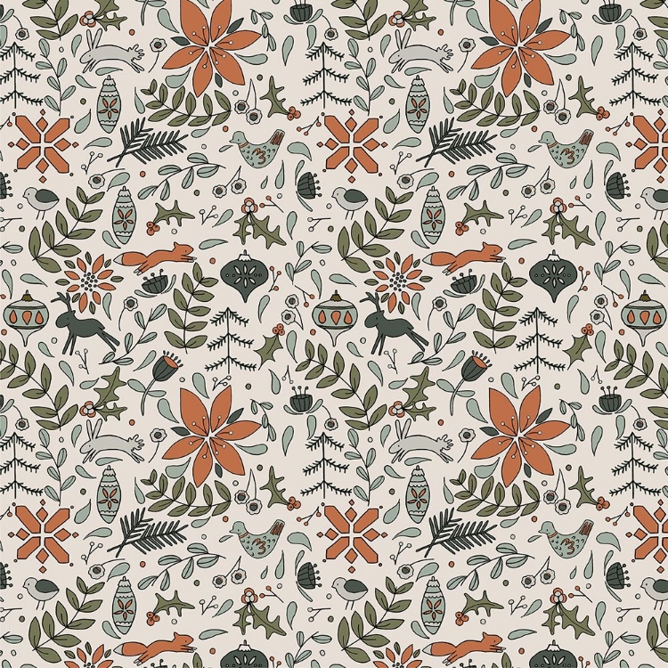 Picture of FESTIVE FOLK PATTERN CREAM