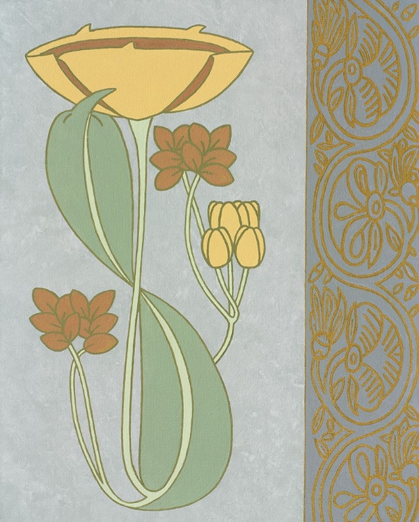 Picture of TAN TULIP WITH RIGHT BORDER