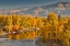 Picture of USA- WASHINGTON STATE- METHOW VALLEY AND RIVER EDGED IN FALL COLORED TREES.