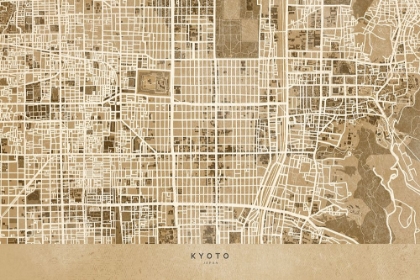 Picture of SEPIA MAP OF KYOTO
