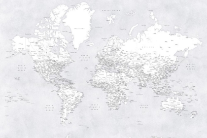 Picture of DETAILED WORLD MAP WITH CITIES, SIV