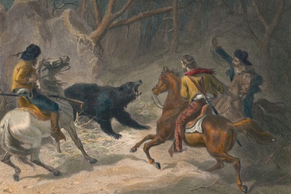 Picture of NATIVE CALIFORNIANS LASSOING A BEAR