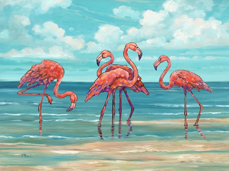 Picture of SUMMERSET FLAMINGOS HORIZONTAL I