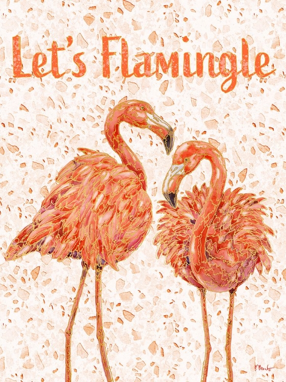 Picture of MARTINIQUE FLAMINGOS VERTICAL - TERRAZZO