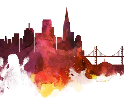 Picture of SAN FRANCISCO WATERCOLOR CITYSCAPE II