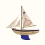 Picture of PAPER CUTOUT BOAT A