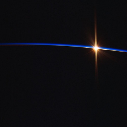 Picture of EARTH FROM MIR SPACE STATION DURING NASA 7 MISSION