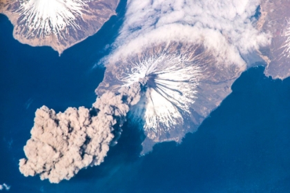 Picture of ERUPTION OF CLEVELAND VOLCANO - ALEUTIAN ISLANDS - ALASKA