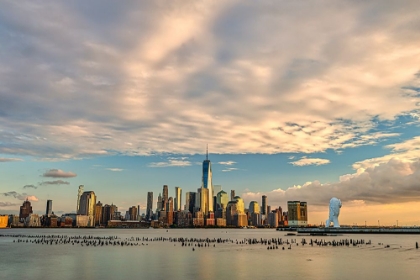 Picture of LOWER MANHATTAN SKYLINE AT SUNSET