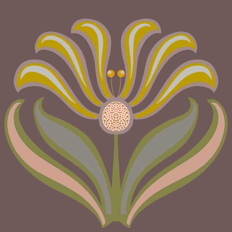 Picture of GRAPHIC FOLK FLOWER IV