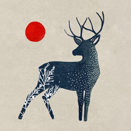 Picture of DEER AND SUN I