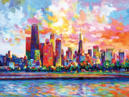 Picture of COLORFUL CHICAGO SKYLINE