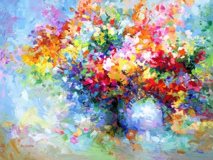 Picture of COLORFUL VASE OF FLOWERS