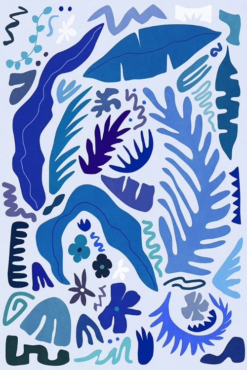 Picture of BLUE GARDEN COLORS AND SHAPES