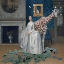 Picture of LADY PENELOPE BRINGS HER GIRAFFE TO DINNER