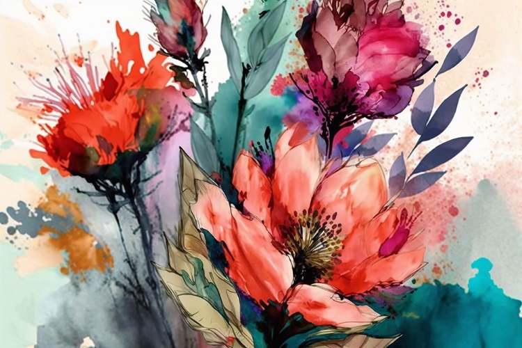 Picture of WATERCOLOR EXPRESSIVE FLOWERS 2