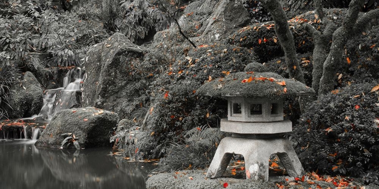 Picture of LANTERN ALONG THE POND