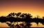 Picture of COLORFUL SUNSET AT WATERING HOLE. CAMELTHORN LODGE. HWANGE NATIONAL PARK. ZIMBABWE.