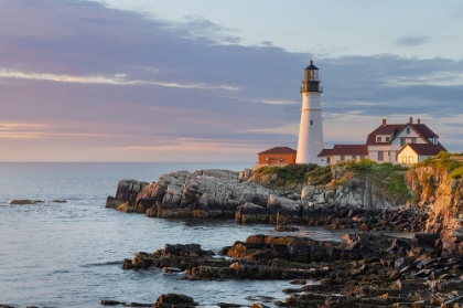 Picture of PORTLAND HEAD LIGHTHOUSE IN SUNRISE LIGHT IN PORTLAND-MAINE-USA