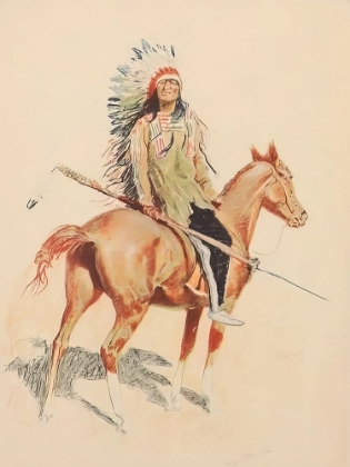 Picture of A SIOUX CHIEF FROM A BUNCH OF BUCKSKINS
