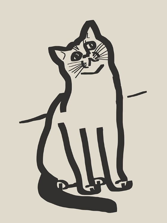 Picture of LINE ART CAT DRAWING 6