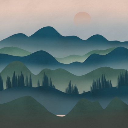 Picture of MOUNTAIN RANGE AT DUSK