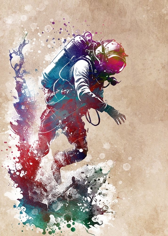 Picture of SCUBA DIVER SPORT ART #DIVER