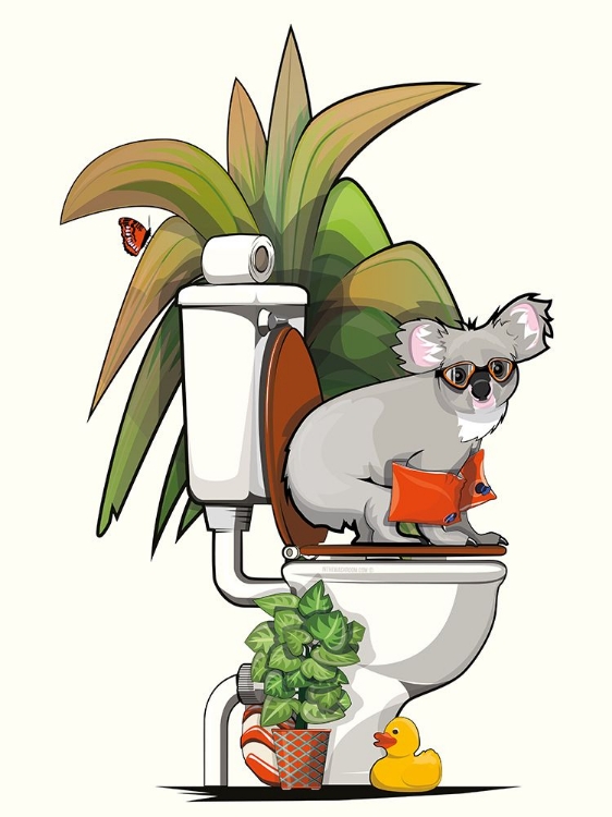 Picture of AUSTRALIAN KOALA ON THE TOILET