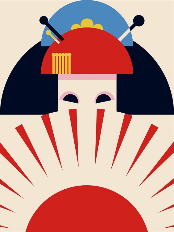 Picture of GEISHA GIRL RETRO MINIMALIST DESIGN