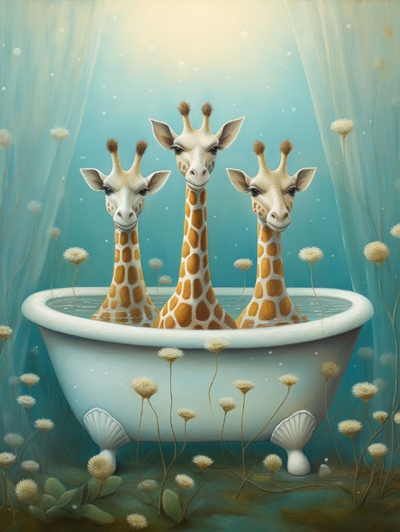 Picture of GIRAFFE IN BATHROOM