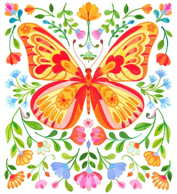 Picture of BUTTERFLY FOLK ART 01