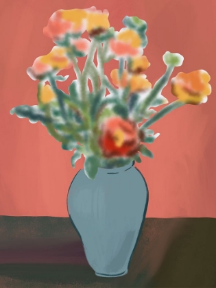 Picture of FLOWER VASE WITH A PINK BACKDROP