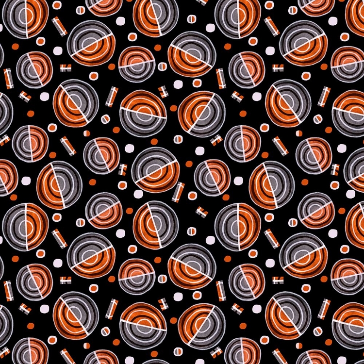 Picture of ORANGE GRAY CIRCLES GALORE