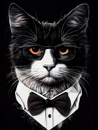 Picture of HIPSTER CAT ANIMAL ART