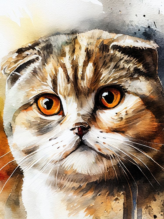 Picture of CAT WATERCOLOR PAINTING ANIMAL