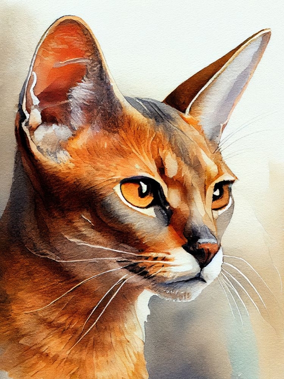 Picture of CAT WATERCOLOR PAINTING ANIMAL