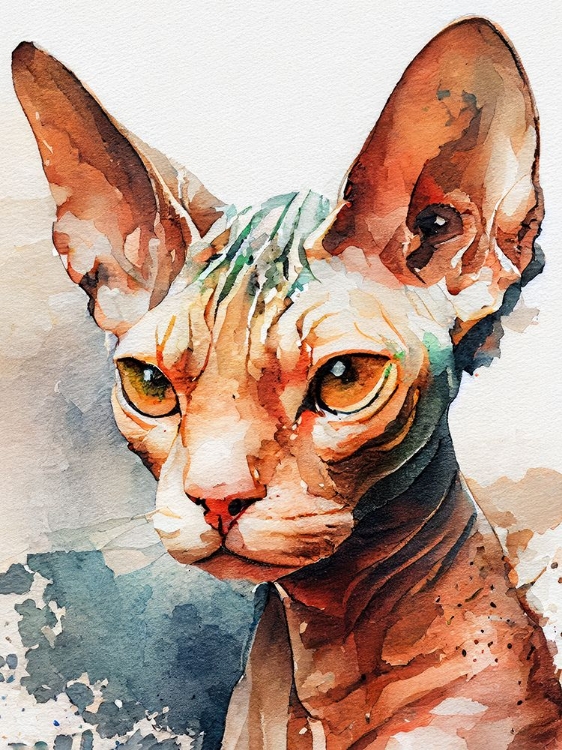 Picture of CAT WATERCOLOR PAINTING ANIMAL